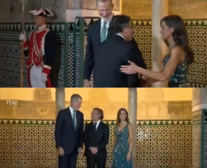 Presidente da Colômbia, passa vergonha histórica ao tentar beijar a rainha da Espanha (veja o vídeo)