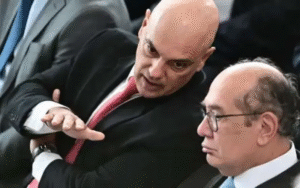 Visivelmente abatido, Gilmar assume “bronca” de Moraes
