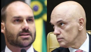 Eduardo faz alerta sobre “ação ilegal” de Moraes em instituições americanas